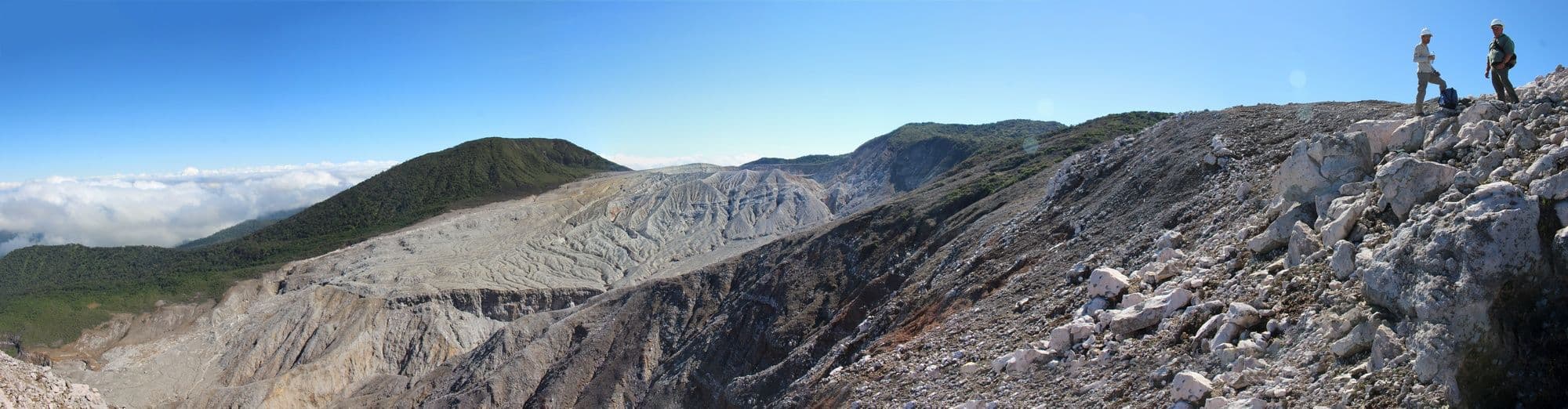 View across the Poás crater.