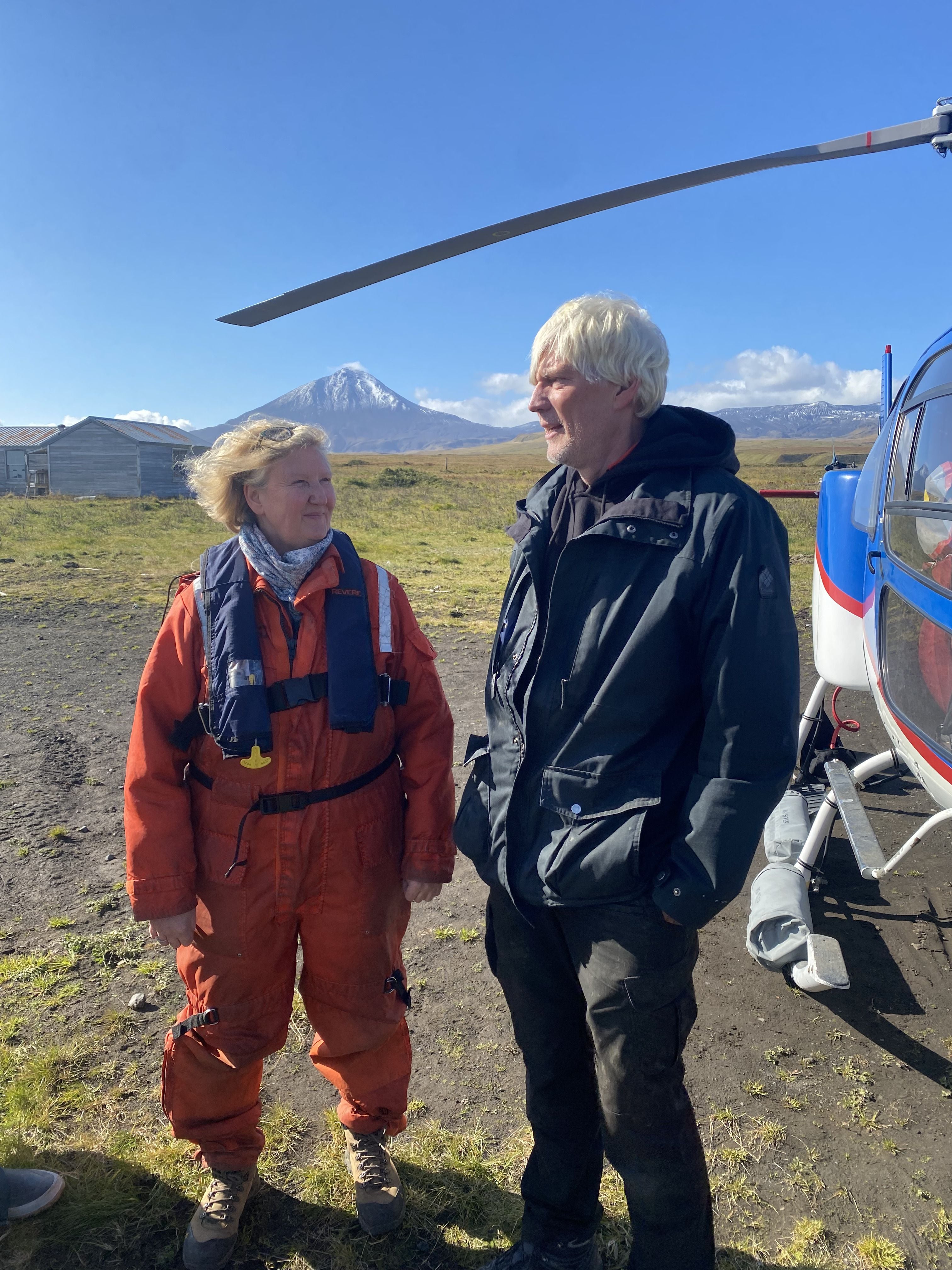 Helicopter action at Okmok