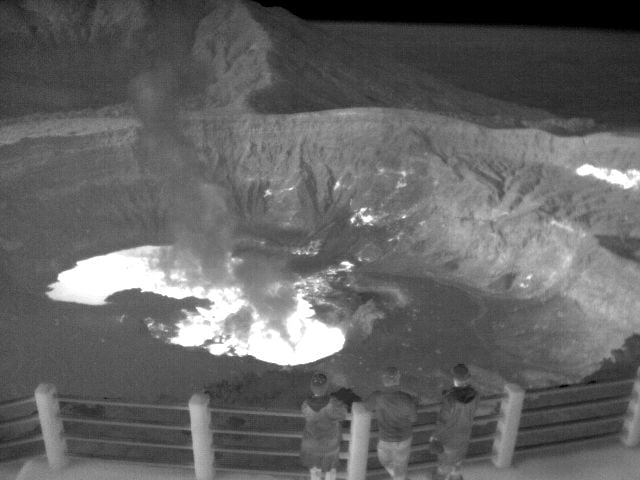 Infrared image of Poas crater