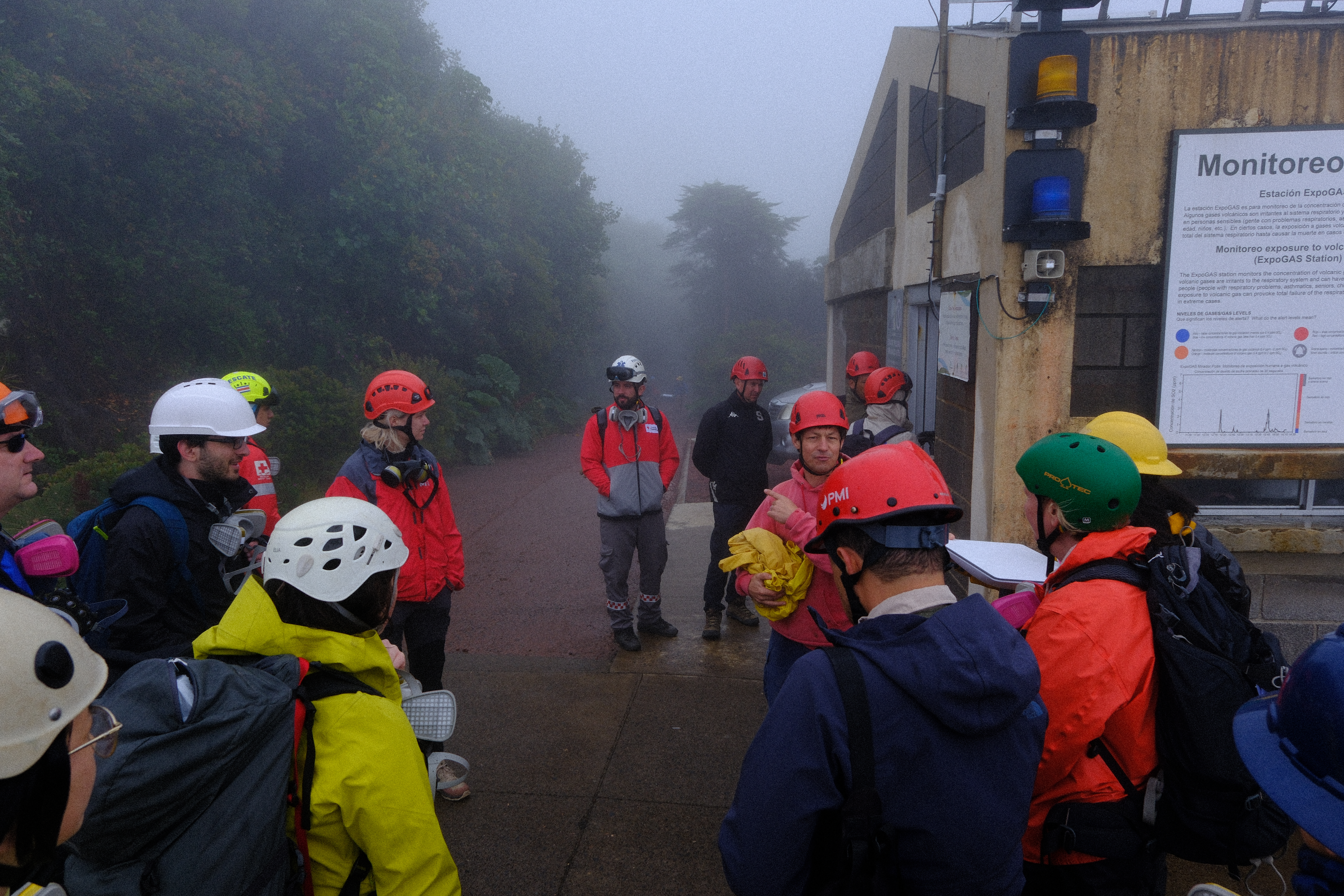 Day 1: The teams gather for an early morning briefing at Mirador.